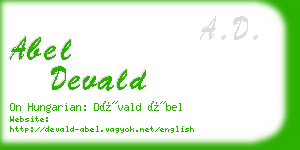 abel devald business card